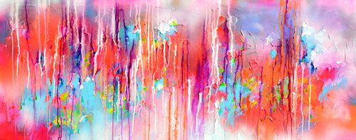 That Moment 3 - Large Relief Abstract Painting van Roxana Soos, Schilderij te koop op Singulart