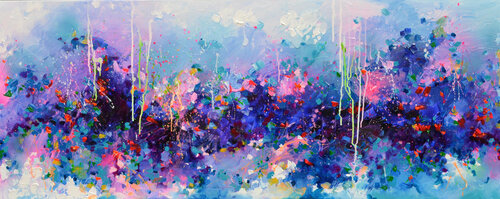 Fresh Moods 63 - Large Palette Knife Relief Abstract Painting van Roxana Soos, Schilderij te koop op Singulart