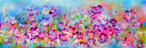 I've Dreamed  32 - Pansy Flowers van Roxana Soos, Schilderij te koop op Singulart