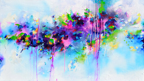 Fresh Moods 66- Large Abstract Palette Knife Painting di Roxana Soos, Pittura in vendita su Singulart
