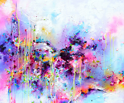 Underwater Temple 11 - Large Pastel Abstract di Roxana Soos, Pittura in vendita su Singulart