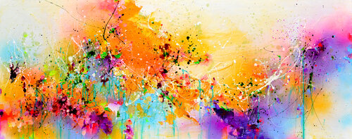 Moods 71- Large Abstract Palette Knife Painting di Roxana Soos, Pittura in vendita su Singulart