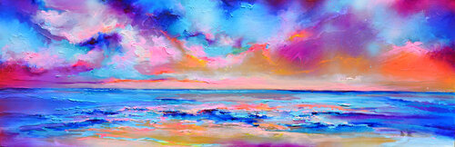 New Horizon 166 - Large Seascape Painting di Roxana Soos, Pittura in vendita su Singulart