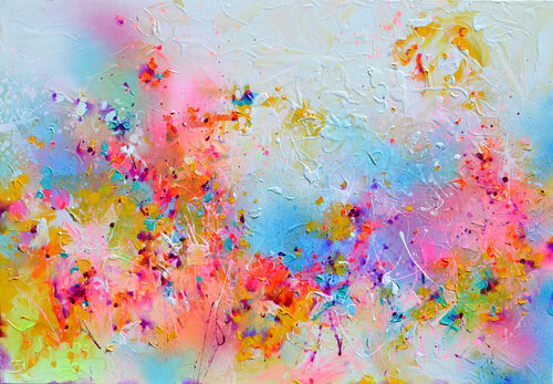 Moods 80 - Large Abstract Palette Knife Painting di Roxana Soos, Pittura in vendita su Singulart