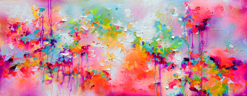 Moods 82 - Large Abstract Palette Knife Painting di Roxana Soos, Pittura in vendita su Singulart
