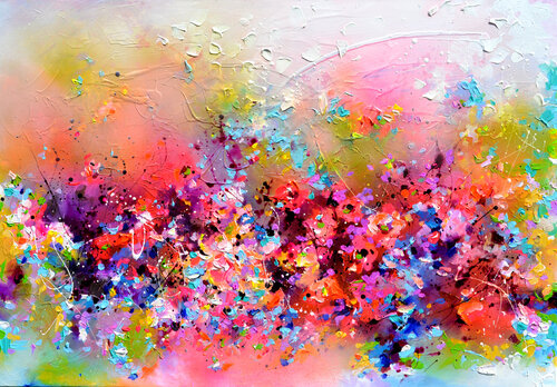 Abstract Flowers van Roxana Soos, Schilderij te koop op Singulart