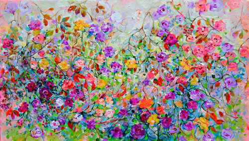 The Untouched Gleam of Roses de Roxana Soos, Pintura a la venta en Singulart