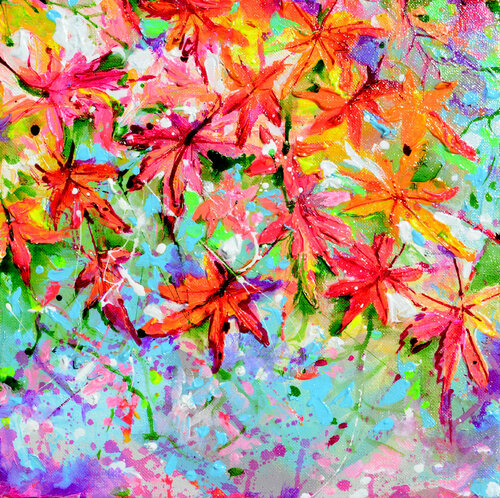 Japanese Red Maple Tree de Roxana Soos, Pintura a la venta en Singulart