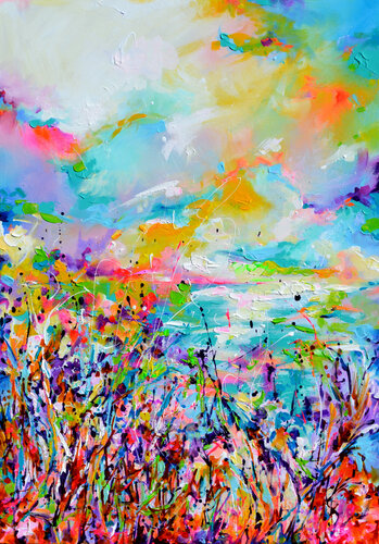 Windy Shore Landscape van Roxana Soos, Schilderij te koop op Singulart