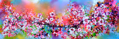 Colorful Blossom van Roxana Soos, Schilderij te koop op Singulart