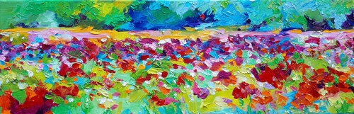 Wild Flowers Field van Roxana Soos, Schilderij te koop op Singulart