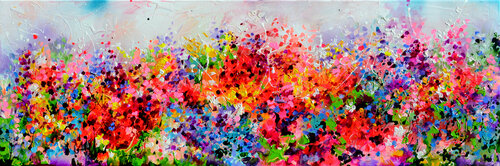I've Dreamed 16 - Cottage Flowers van Roxana Soos, Schilderij te koop op Singulart