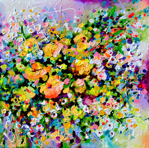 I've Dreamed 18 - Autumn Garden van Roxana Soos, Schilderij te koop op Singulart