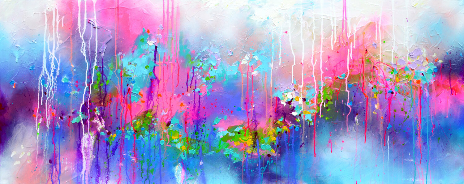 Fresh Moods 53 - Large Palette Knife Relief Abstract Painting Roxana Soos Originalgemälde zu verkaufen