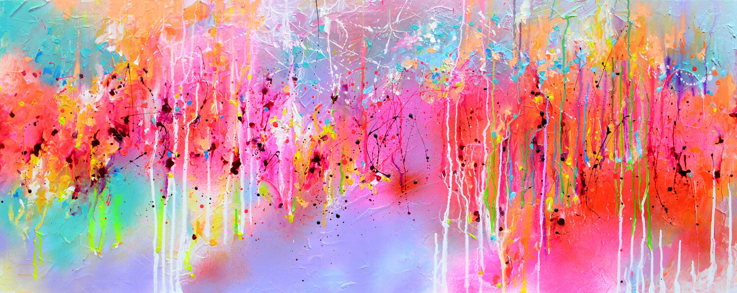 Fresh Moods 53 - Large Palette Knife Relief Abstract Painting Roxana Soos Originalgemälde zu verkaufen