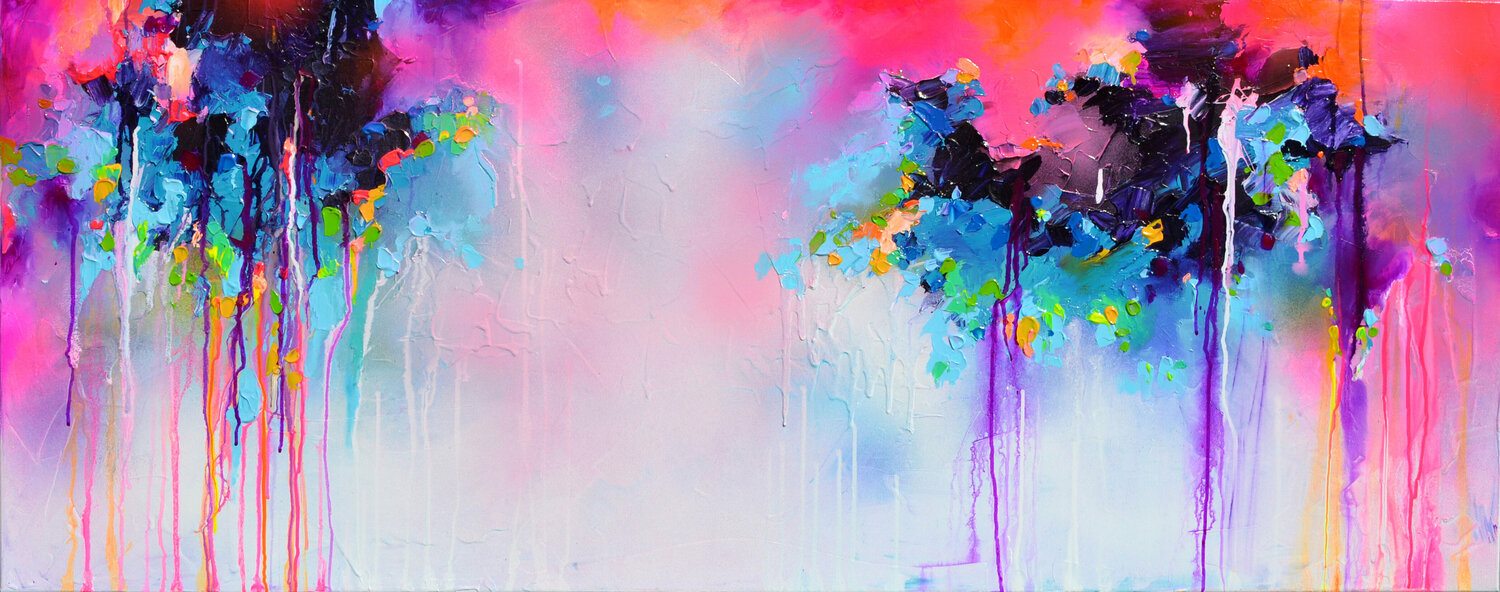 Fresh Moods 53 - Large Palette Knife Relief Abstract Painting Roxana Soos Dipinto originale in vendita