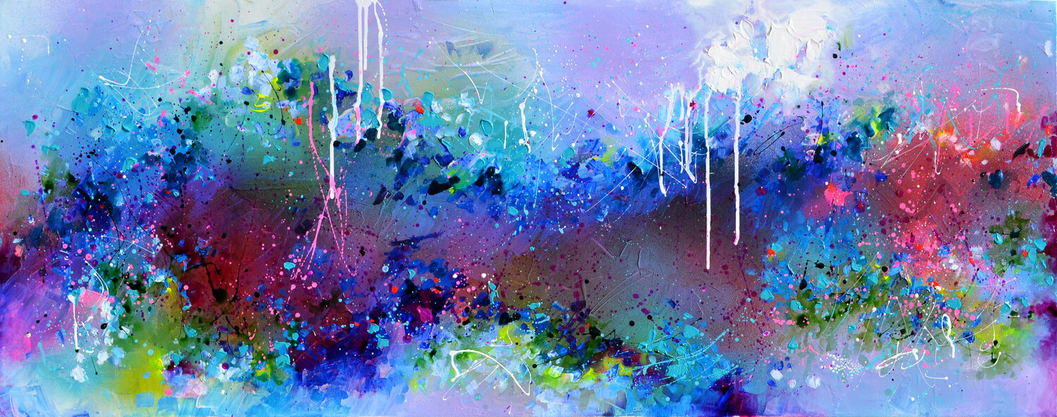 Fresh Moods 62 - Large Palette Knife Relief Abstract Painting Roxana Soos Originalgemälde zu verkaufen