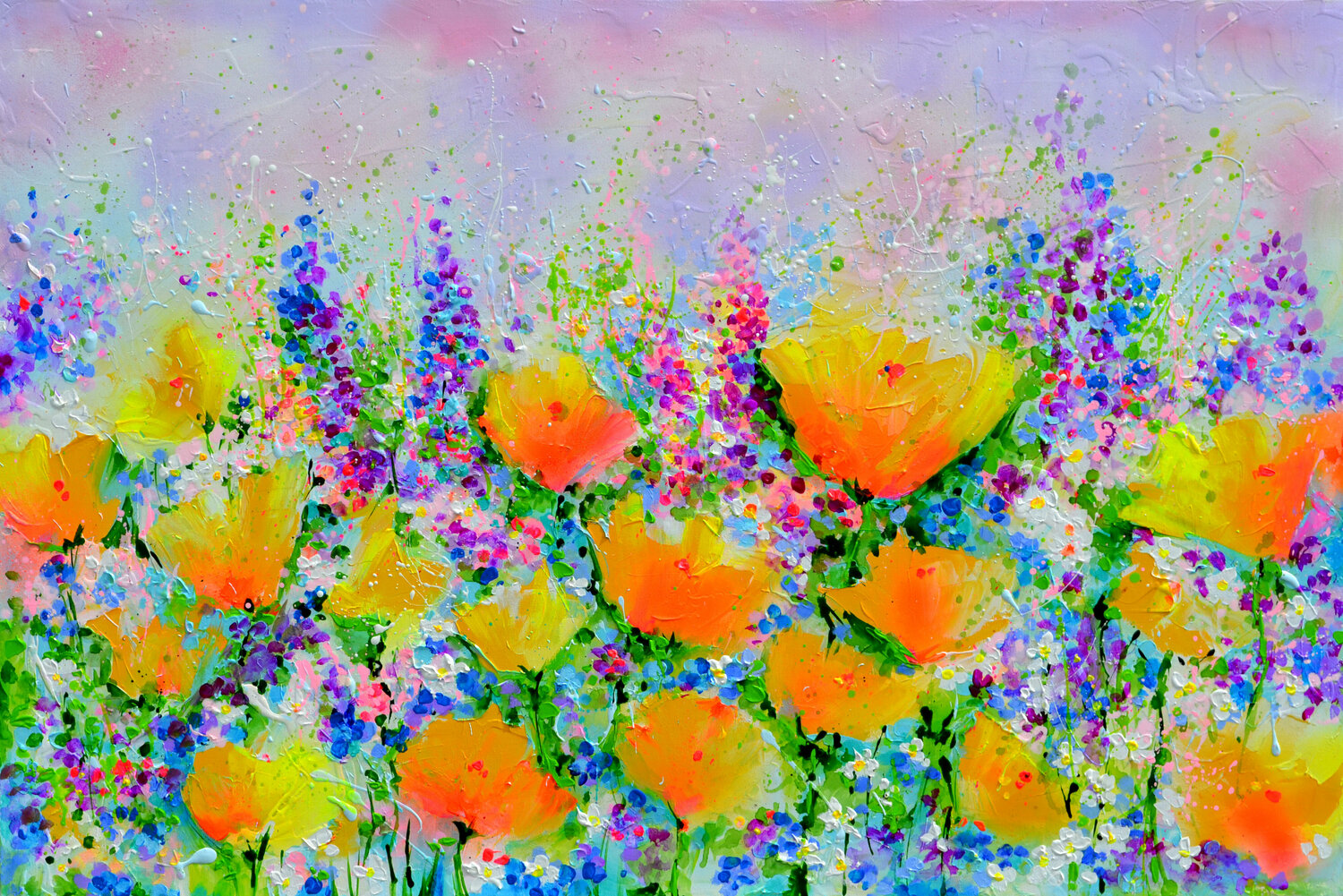 Californian Yellow Poppies Field Roxana Soos