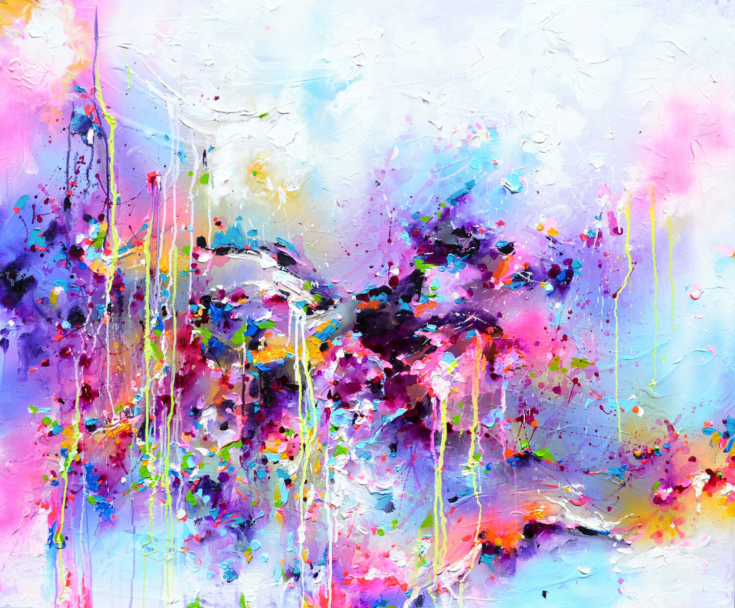 Underwater Temple 11 - Large Pastel Abstract Roxana Soos