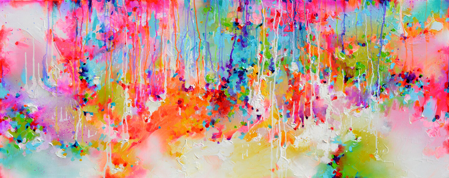 Moods 73 - Large Abstract Palette Knife Painting Roxana Soos Originalgemälde zu verkaufen