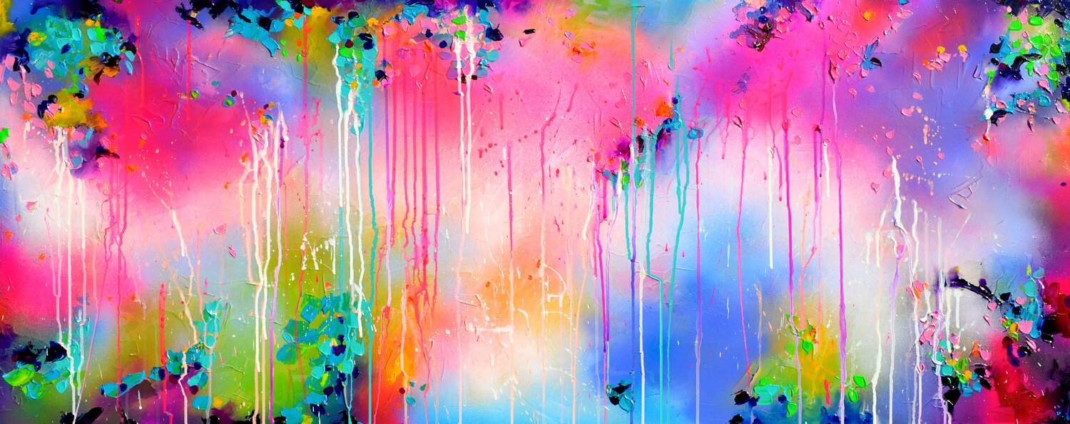 Moods 75 - Large Abstract Palette Knife Painting Roxana Soos
