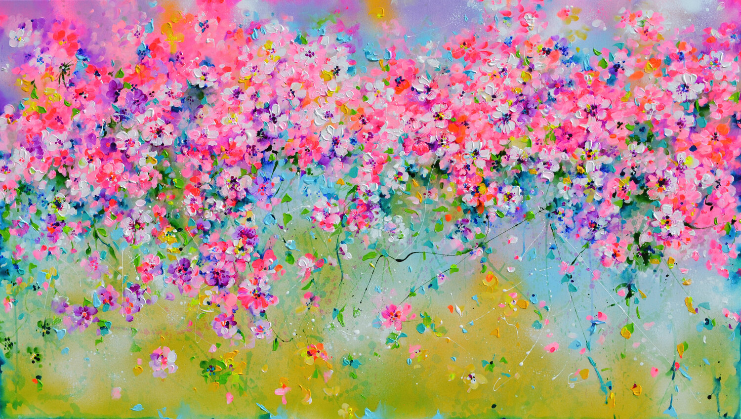 Sakura Pink Cherry Tree Colorful Blossom Roxana Soos