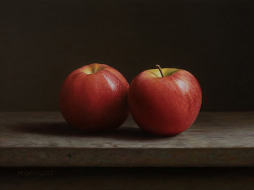Two Apples van Albert Kechyan, Schilderij te koop op Singulart