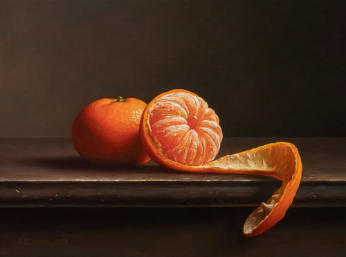 Mandarins van Albert Kechyan, Schilderij te koop op Singulart
