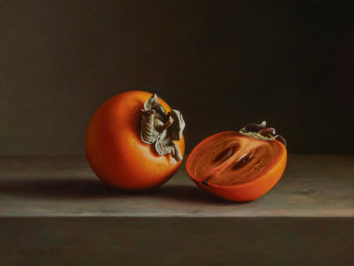Persimmons van Albert Kechyan, Schilderij te koop op Singulart