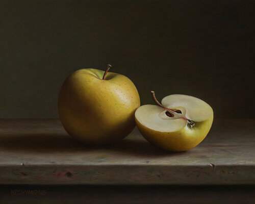 Golden Stillness di Albert Kechyan, Pittura in vendita su Singulart