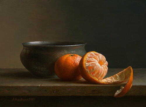 Mandarins di Albert Kechyan, Pittura in vendita su Singulart