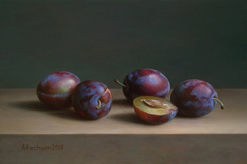 Plums di Albert Kechyan, Pittura in vendita su Singulart