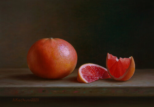 Grapefruit van Albert Kechyan, Schilderij te koop op Singulart