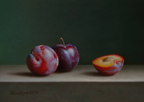 Plums van Albert Kechyan, Schilderij te koop op Singulart
