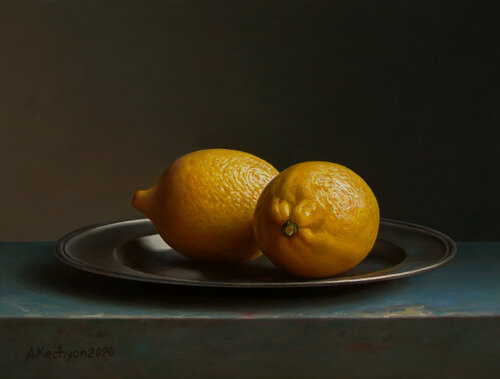 Lemons van Albert Kechyan, Schilderij te koop op Singulart
