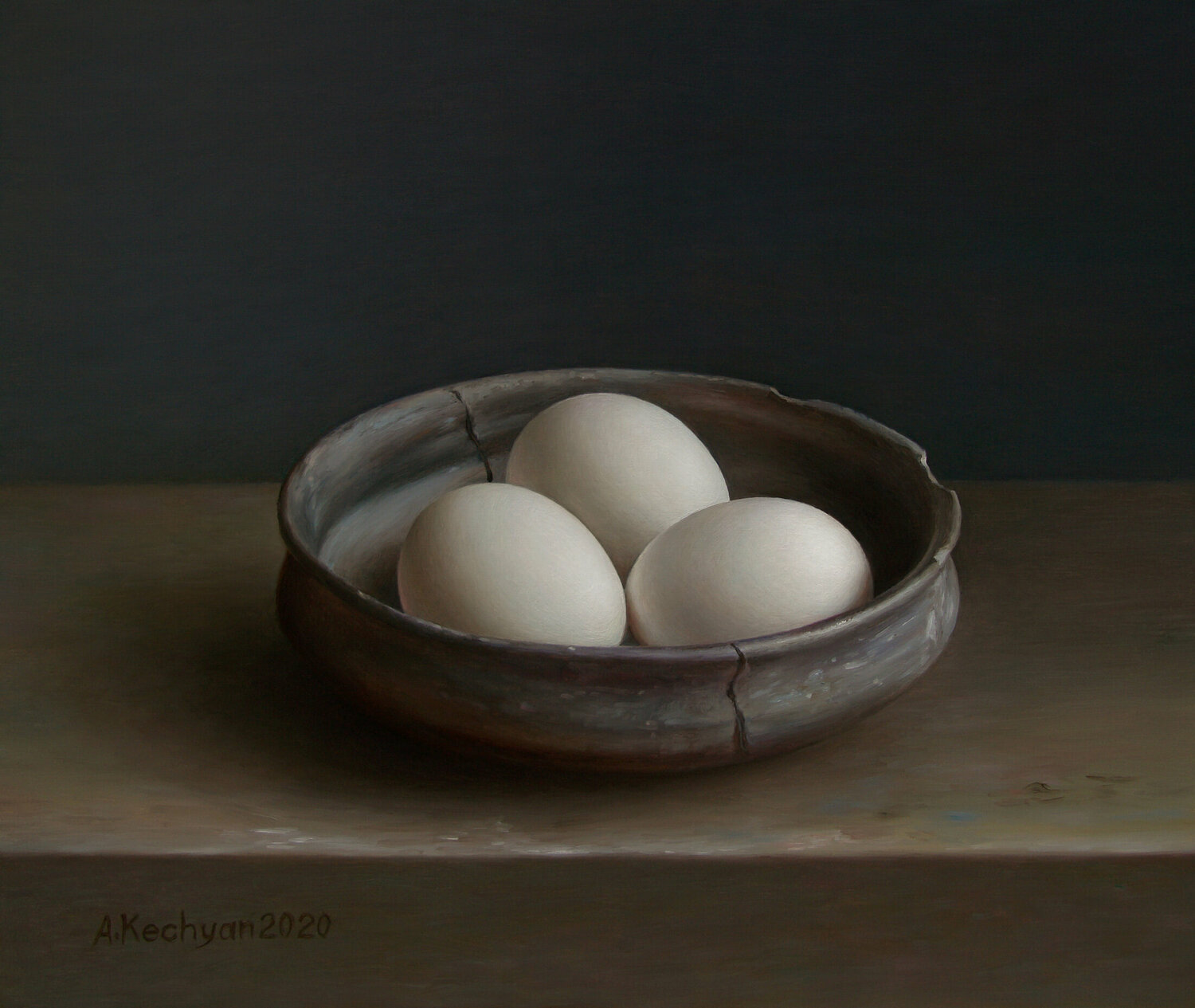 Antique bowl with eggs Albert Kechyan
