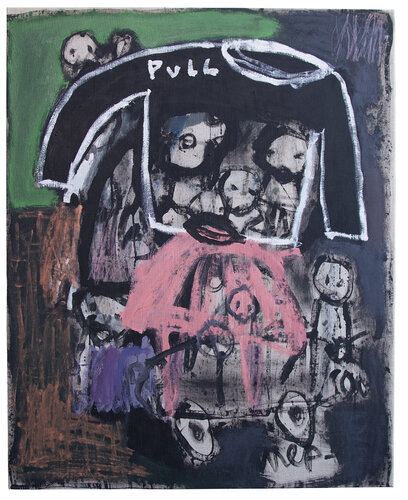 La tête dans un pull en marche arrière di NEP, Pittura in vendita su Singulart