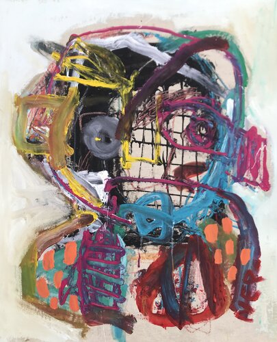 Pouvez-vous m’envoyer la notice s’il vous plaît? par NEP, Peinture en vente sur Singulart