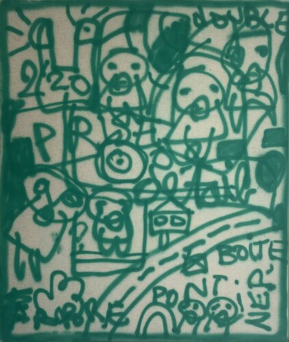 220 yards on the green di NEP, Pittura in vendita su Singulart