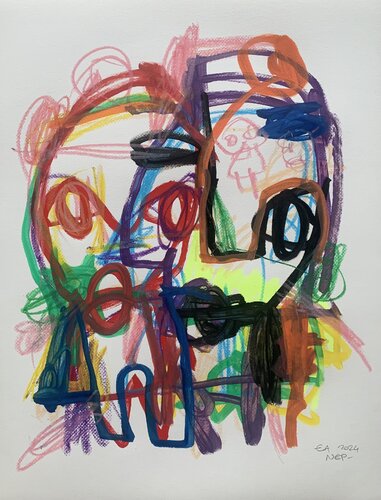 Multiples. Sérigraphie rehaussée à la main van NEP, Werk op papier te koop op Singulart