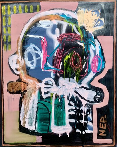 Divinité en mot de passe by NEP, Painting for Sale on Singulart