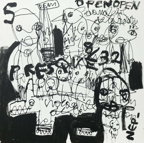 un crocodile au 8 trente-deuxième by NEP, Painting for Sale on Singulart