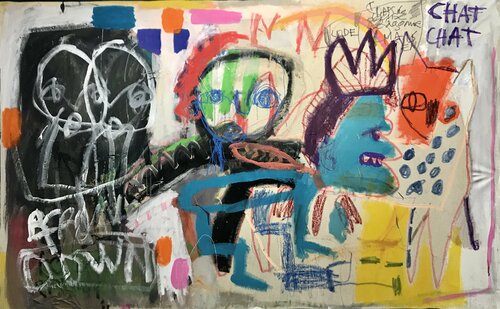 Le chat sait, lui by NEP, Painting for Sale on Singulart