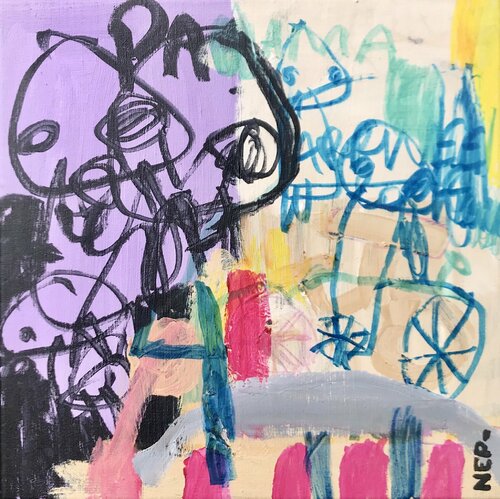 Il y a pas foule au Panama by NEP, Painting for Sale on Singulart