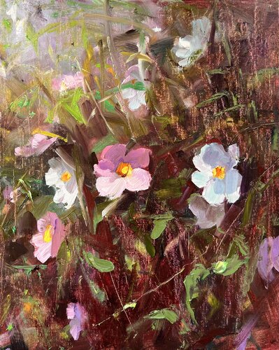 Spring Cosmos van Deana Evstefeeva, Schilderij te koop op Singulart