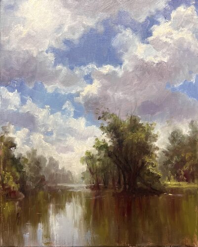 A day at the Basin van Deana Evstefeeva, Schilderij te koop op Singulart