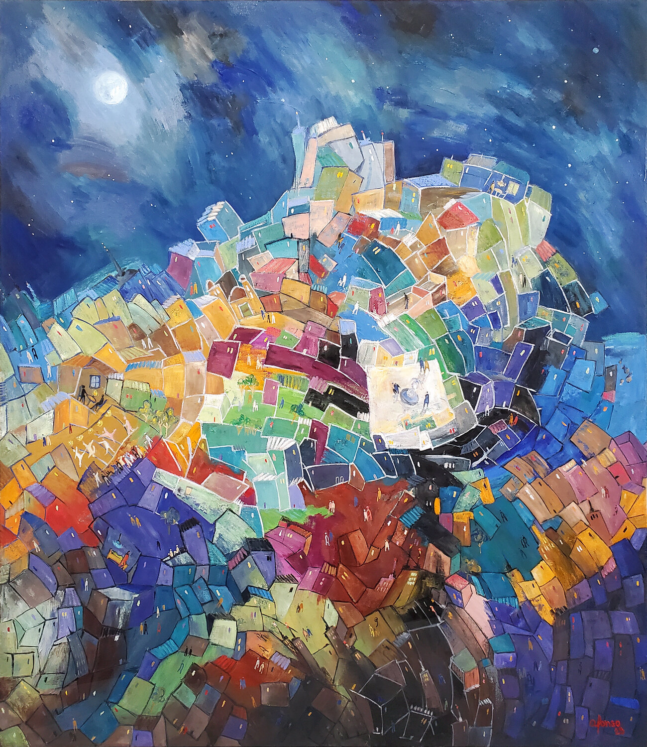 Soledad by Andrea Alonso (2023) : Painting Oil, Oil Pastel