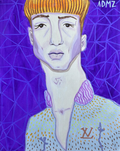 You Know You'd Look Prettier If You Smiled Once In A While van Daniela Adamez, Schilderij te koop op Singulart