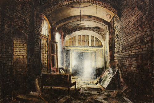 Waiting room (4) by Jarik Jongman, Painting for Sale on Singulart