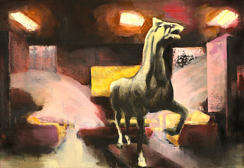 The statue (2) van Jarik Jongman, Schilderij te koop op Singulart